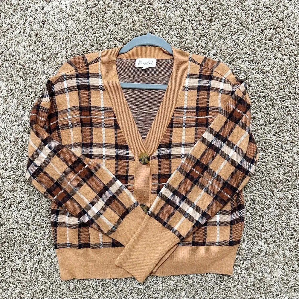 Marbled V Neck Sweater - Picture 1 of 5